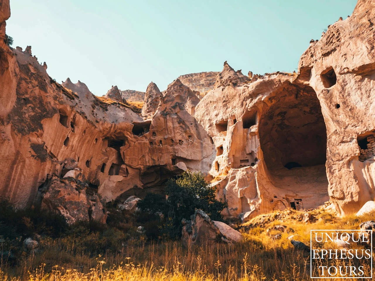 cave-dwellings-rock-formations-cappadocia-historic-landscape-turkey